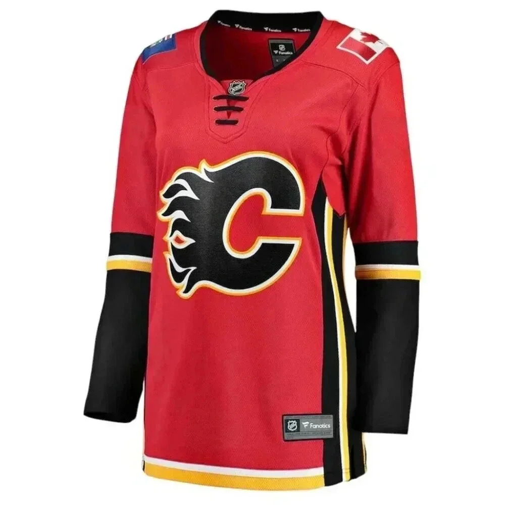 NWT NHL Fanatics Women's Calgary Flames Alternate Breakaway Red/Black Jersey XL